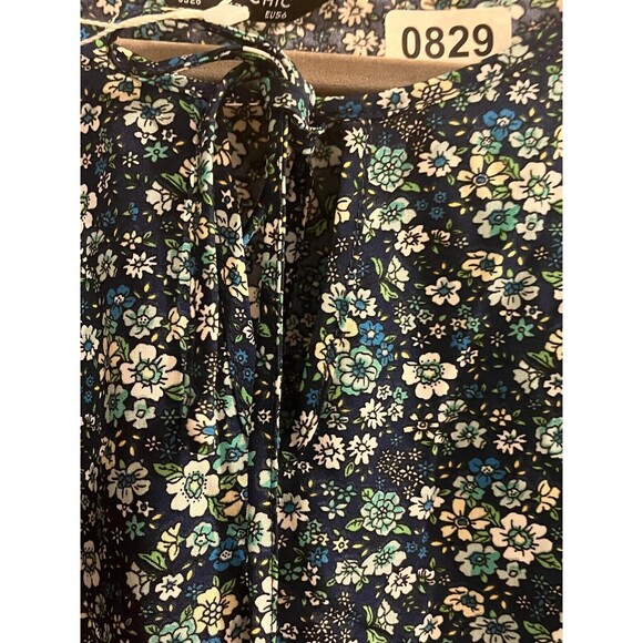 Bloomchic Top Women's Size 26 Multicolor Long Sleeves Crew Neck Pullover - Picture 3 of 8